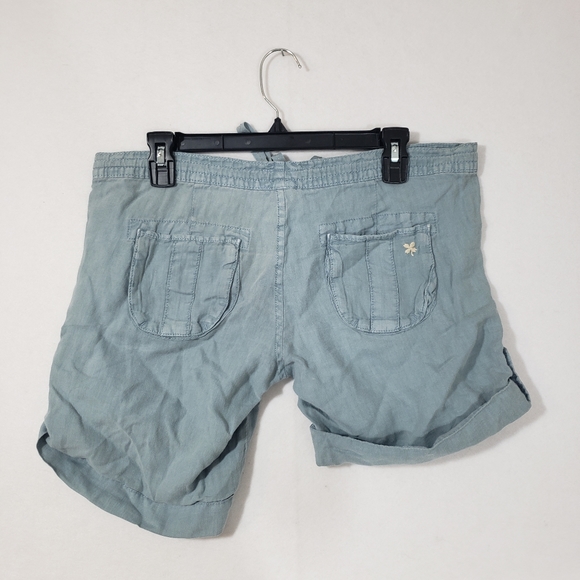 LUCKY BRAND Linen Shorts BLUE ADJUSTABLE length LINEN SHORTS size 4/27 C… - Picture 5 of 11